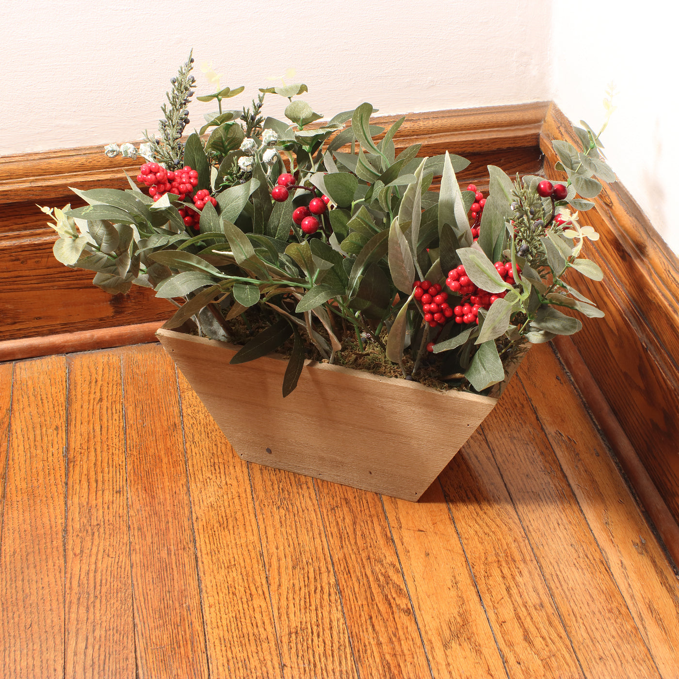 22 in. Christmas Eucalyptus and Berry Arrangement - National Tree Company