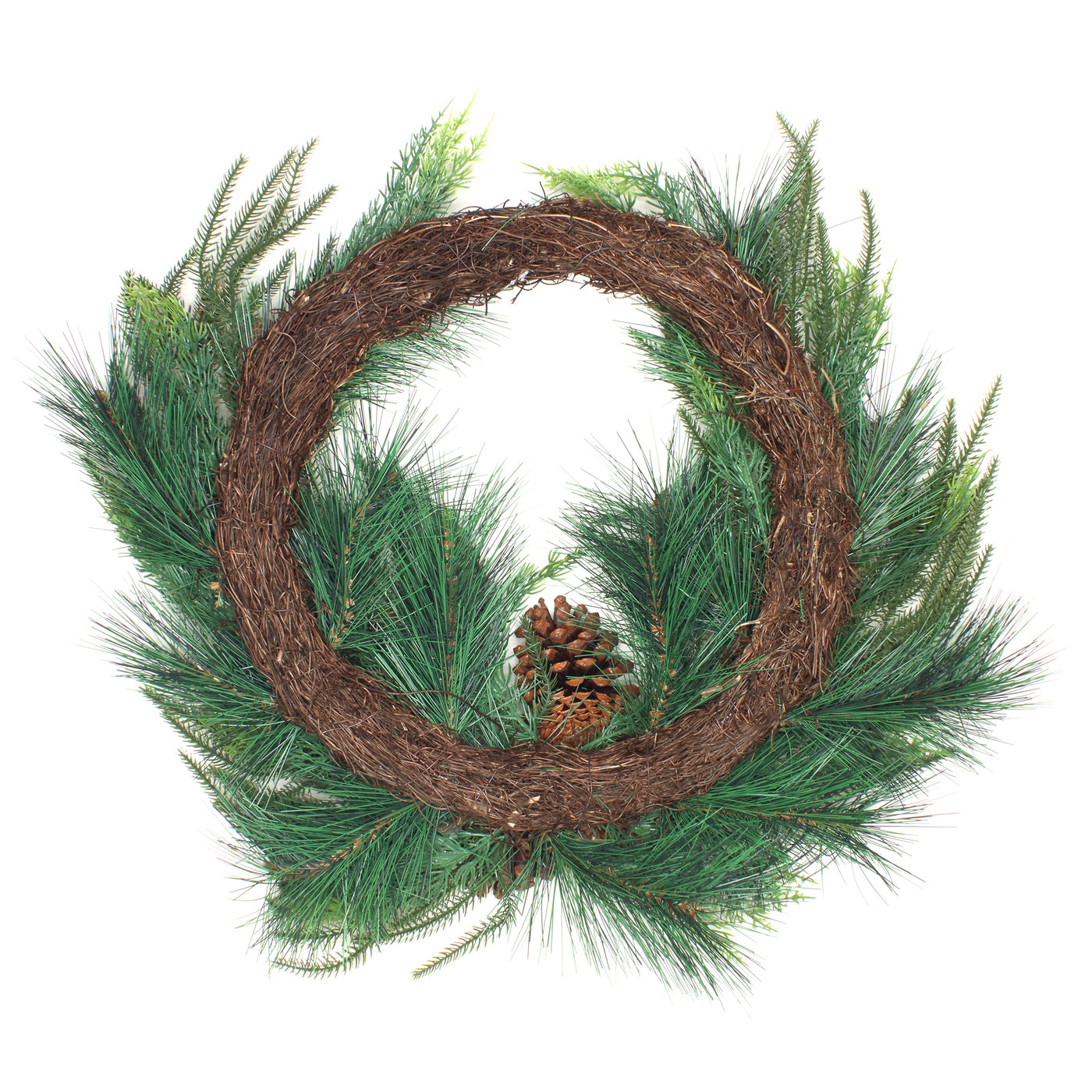 26 in. Mixed Bristle Pine Decorated Wreath - National Tree Company