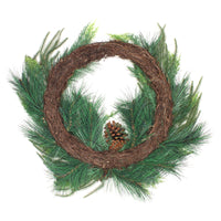 26 in. Mixed Bristle Pine Decorated Wreath - National Tree Company