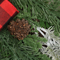 22 in.  Mixed Pine and Bow Decorated Wreath - National Tree Company