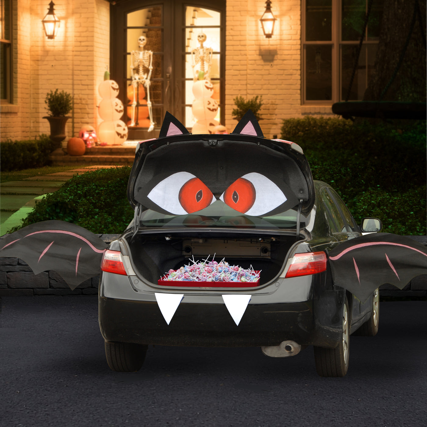 Halloween TRICKY TRUNKS Car Decoration Kit, Bat, 8-Piece Kit - National Tree Company