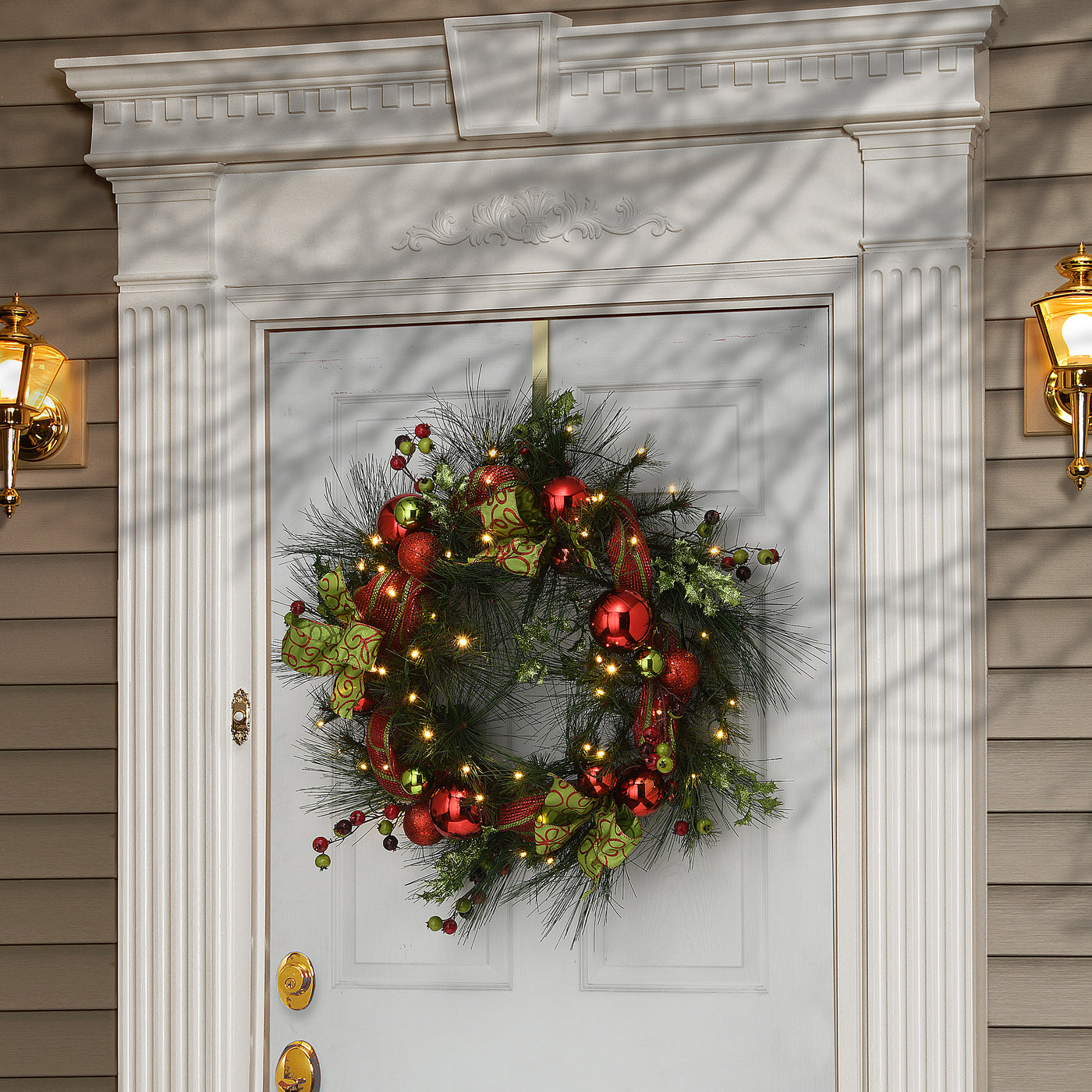 30 in. Pre-Lit Ornament Wreath with LED Lights - National Tree Company