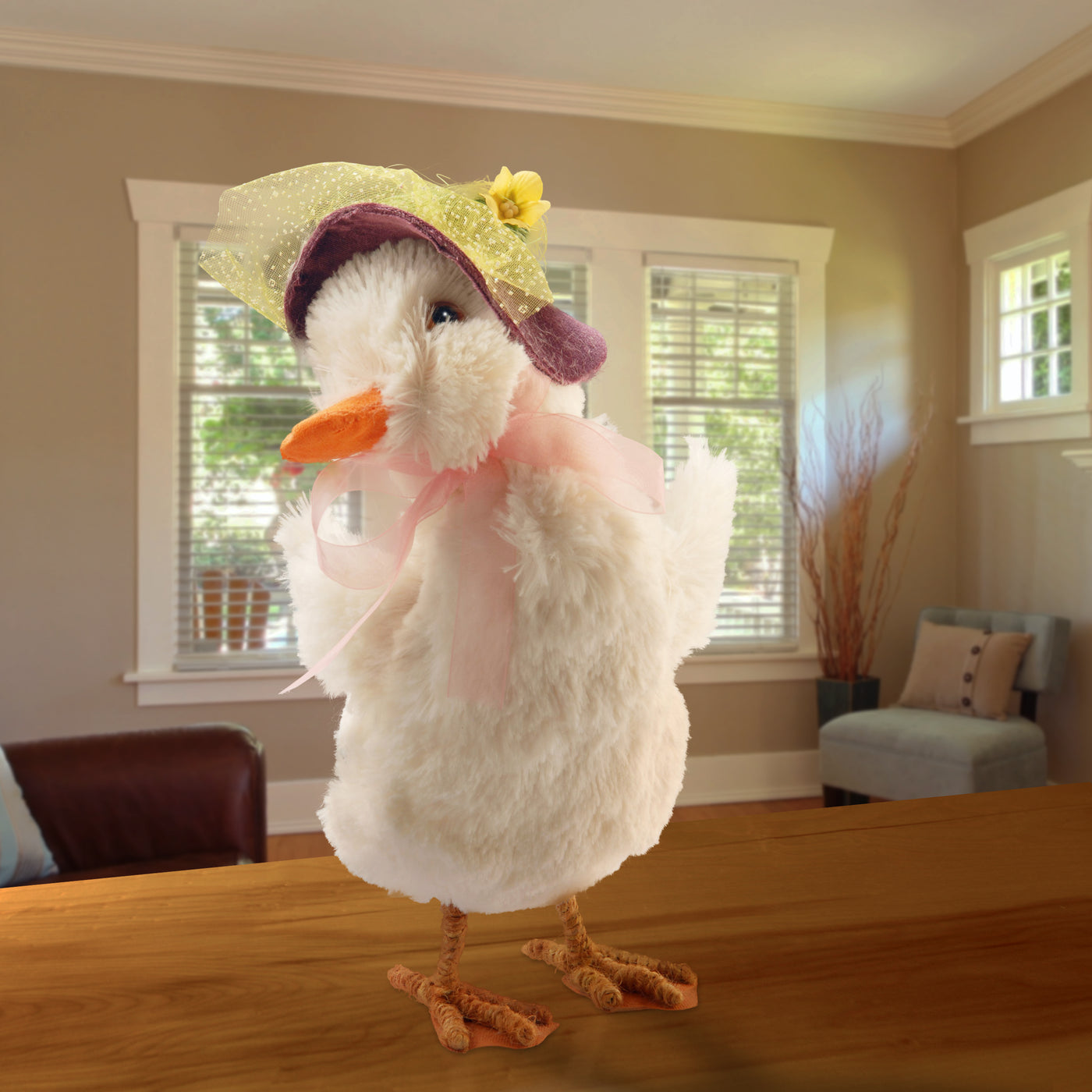 12 in. Female Fancy Easter Duckling Table Decoration - National Tree Company