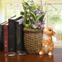 Easter Rabbit Flower Pot Decoration, Brown, Easter Collection, 7 Inches - National Tree Company