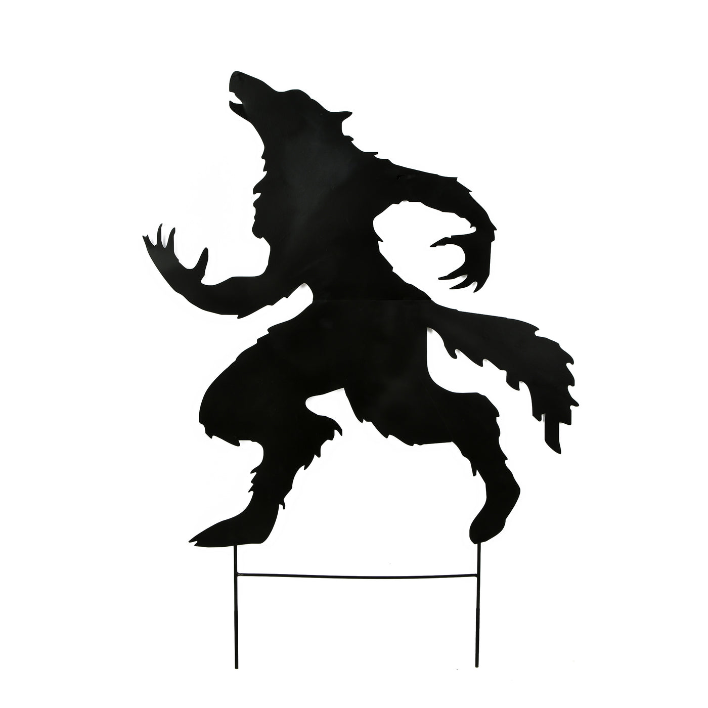 Halloween Lawn Decoration, Black, Werewolf, Includes Garden Stakes, 38 Inches - National Tree Company