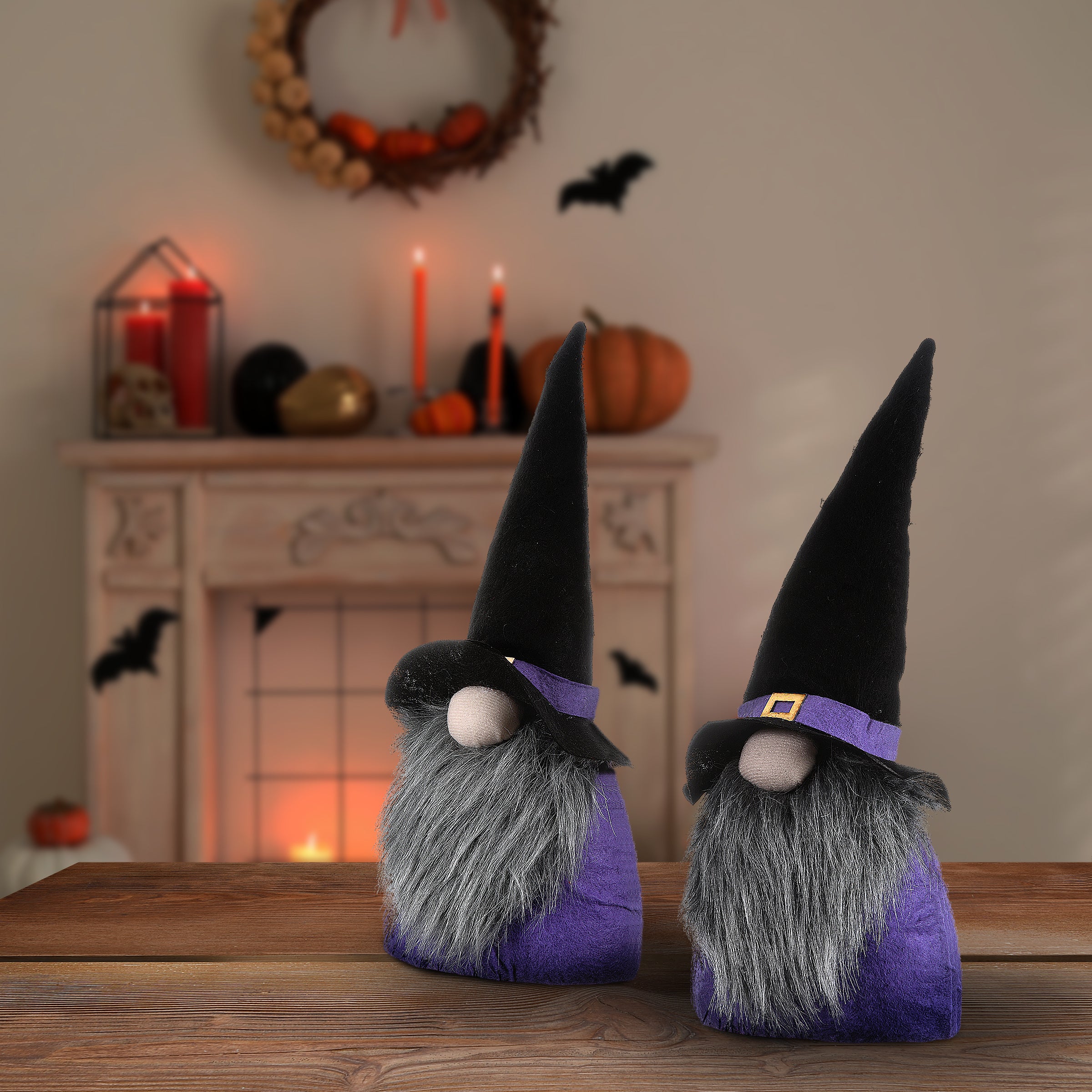 Halloween Cloth Gnomes, Pack of 2, 12 Inches