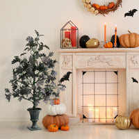 Halloween Black Oak Tree, Includes Black Urn Base, 4 Feet - National Tree Company