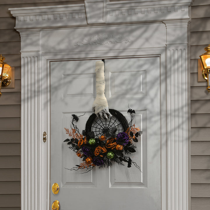 Halloween Mummy Arm and Hand Wreath Hanger, 18 Inches