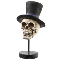 Halloween Skull in Top Hat Table Decoration, 12 Inches - National Tree Company