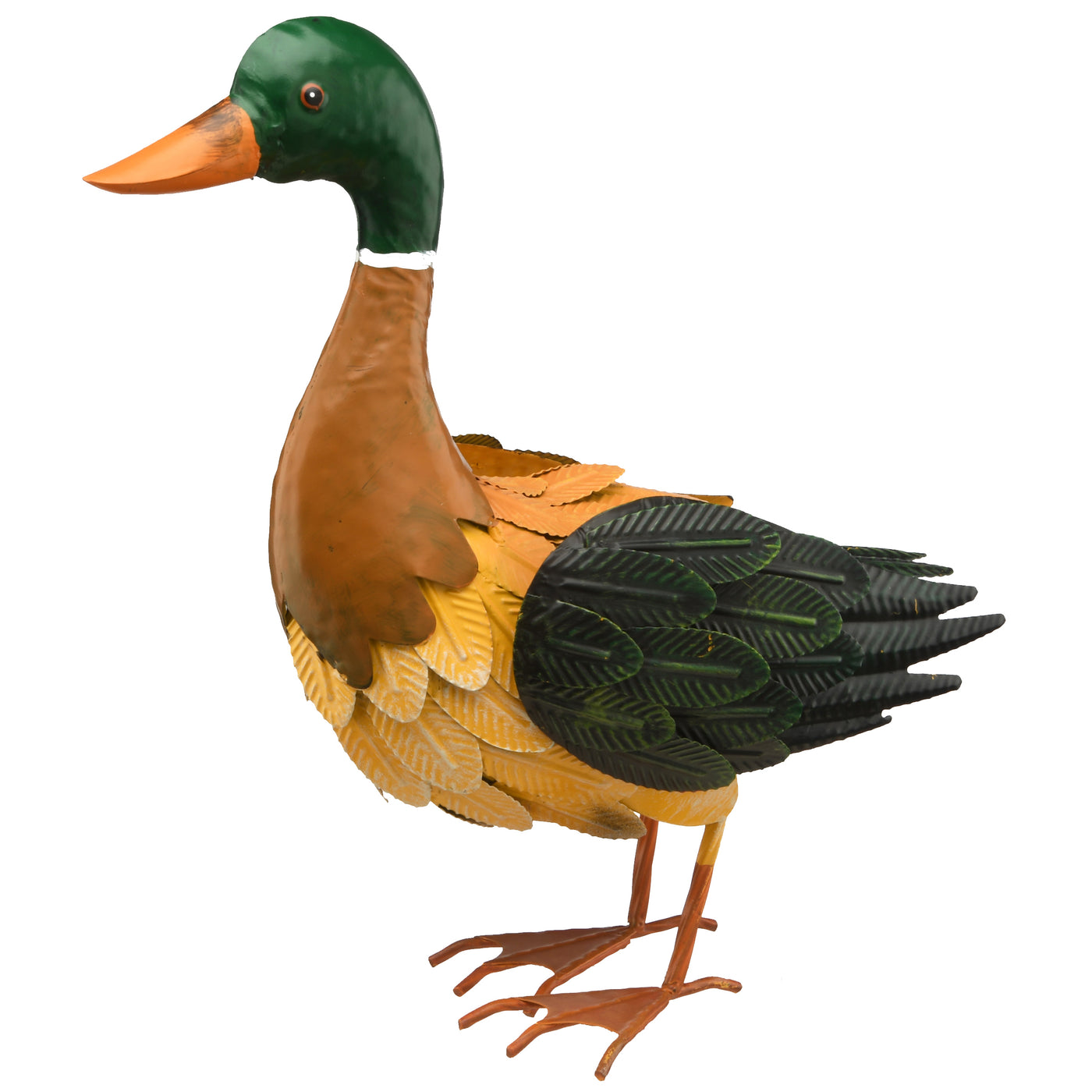 National Tree Company Metal Mallard Duck Fall Decoration, Autumn Collection, 15 in - National Tree Company