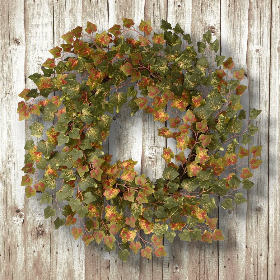 24 in. Fall Wreath with Ivy