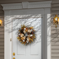 National Tree Company Artificial Autumn Wreath, Decorated with Pinenuts, Gourds, Berry Clusters, Pinecones, Assorted Leaves, Autumn Collection, 22 in - National Tree Company