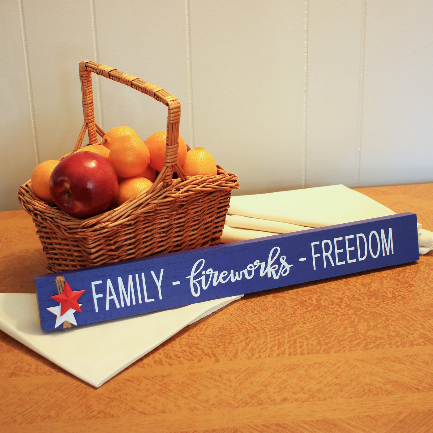 7 in. Patriotic Family-Fireworks-Freedom Table Decoration - National Tree Company