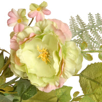 22 in. Spring Wreath with Assorted Flowers, Fern Fronds, Leafy Greens - National Tree Company