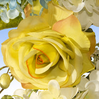 48 in. Spring Floral Wall Décor with  Rose and Hydrangea Blooms, Fern Fond, Berries and Leafy Greens - National Tree Company