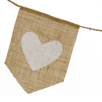 National Tree Company White Hearts Jute Garland, Valentine's Day Collection, 6 Feet - National Tree Company