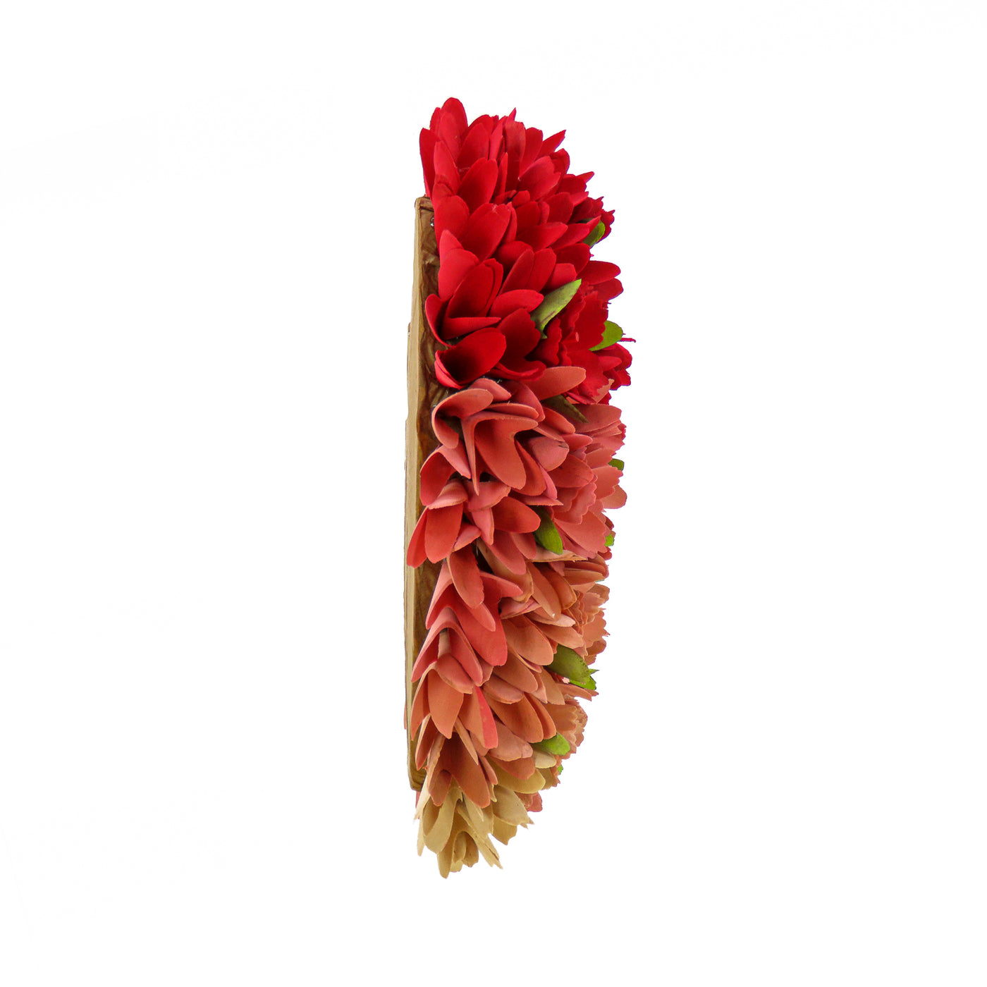 Valentine's Floral Red and Ombre Heart Wreath, Decorated with Flower Blooms, 16 Inches - National Tree Company