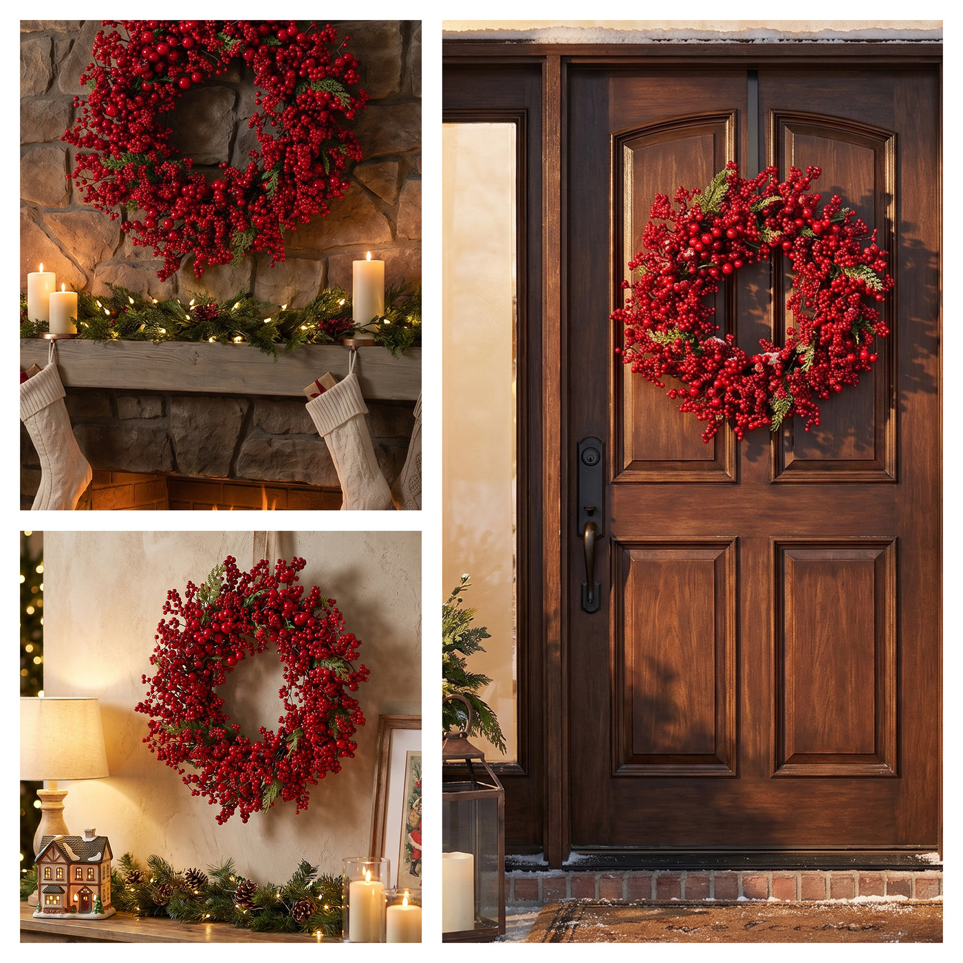 24 in. Red Berry Wreath - National Tree Company