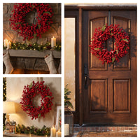 24 in. Red Berry Wreath - National Tree Company