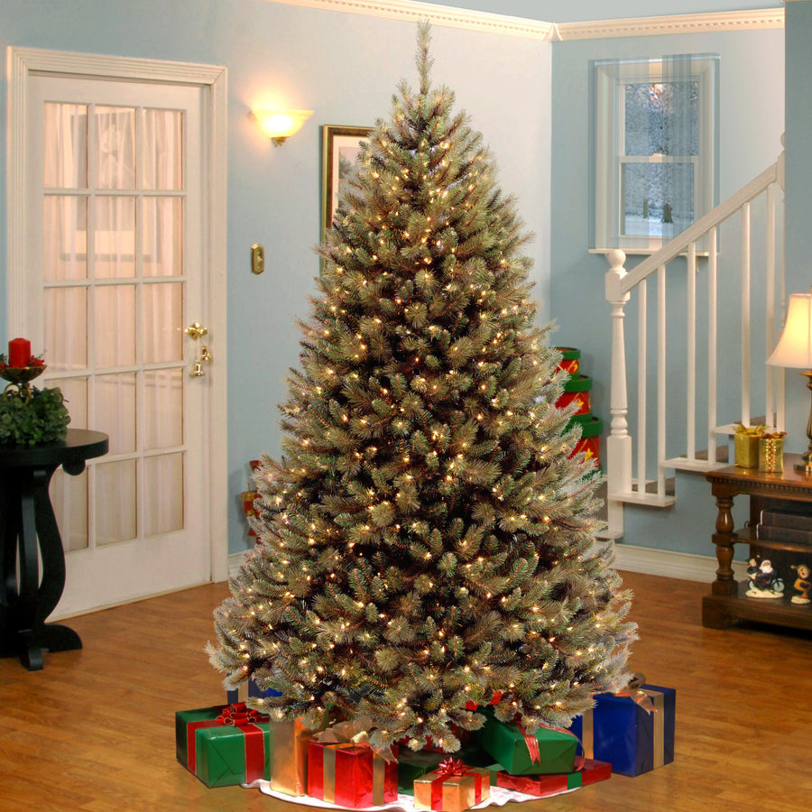 7.5 ft. Pre-Lit Rocky Ridge Pine Medium Tree with Clear Lights