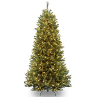 7.5 ft. Pre-Lit Rocky Ridge Pine  Slim Tree with Clear Lights - National Tree Company