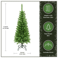 4.5 ft. Rowan Pencil Slim Hinged Tree - National Tree Company