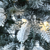 4.5 ft. Pre-Lit Snowy Alpine Fir Tree with LED Lights, Plug-In - National Tree Company