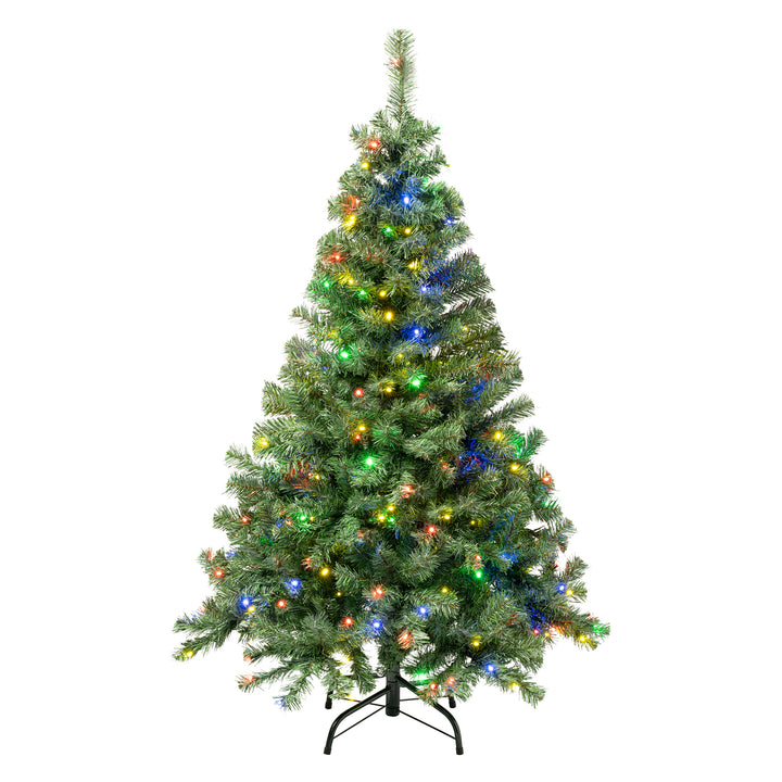 First Traditions™ Collection, 4.5ft Pre-lit Artificial Sagamore Hinged Tree, 200 LED Multi LED Lights- UL