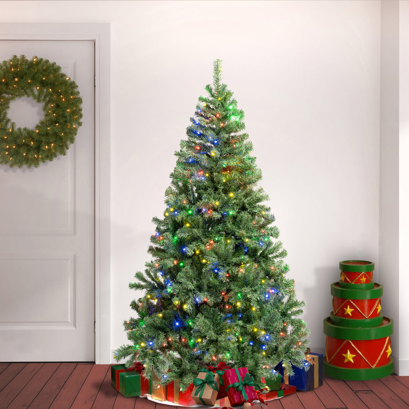 6 ft. Pre-Lit Sagamore Tree with Multi LED Lights - National Tree Company