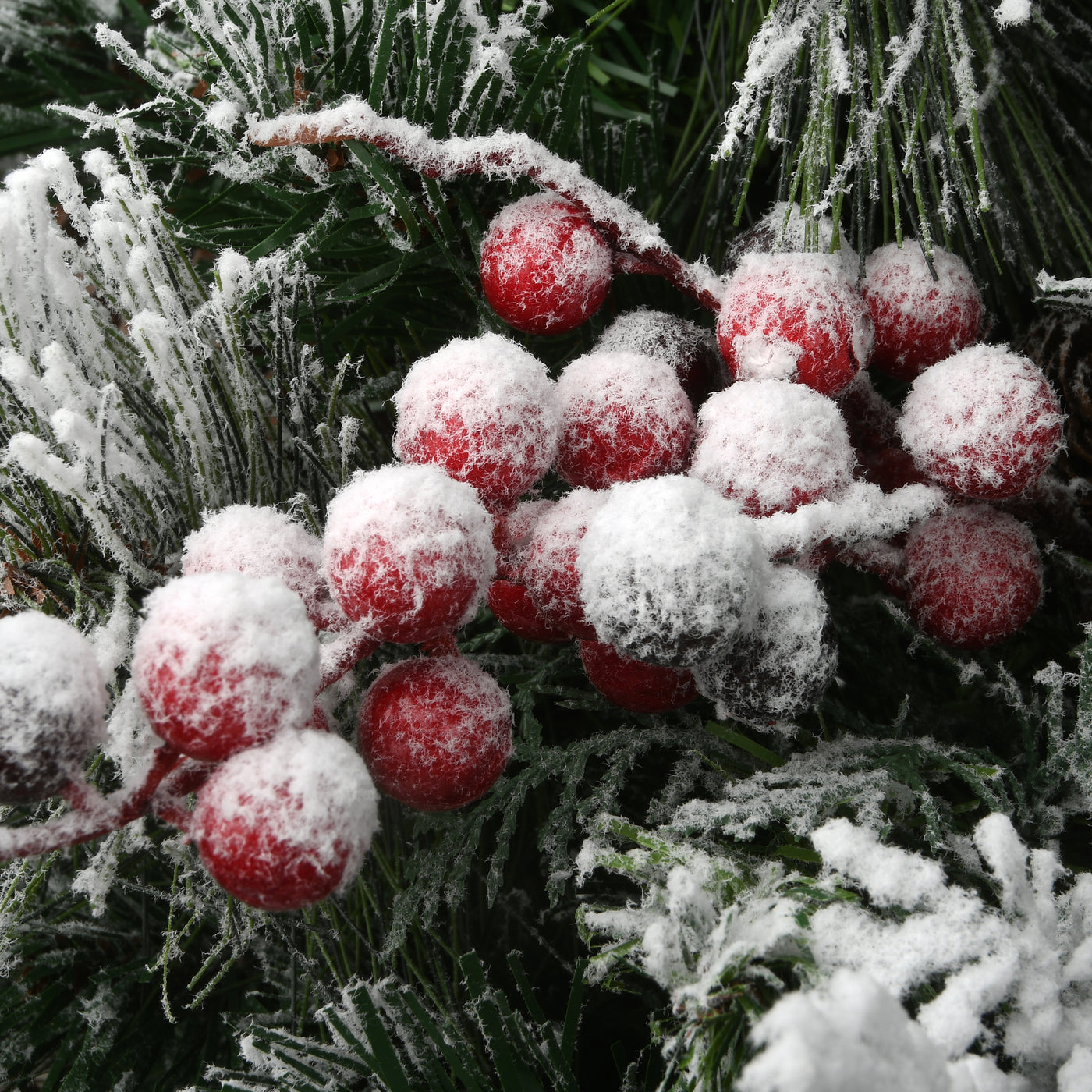 18 in. Pre-Lit Snowy Bedford Urn Filler with LED Lights - National Tree Company