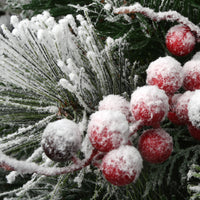 22 in. Pre-Lit Snowy Bedford Urn Filler with LED Lights - National Tree Company