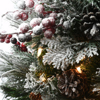 4 ft. Pre-Lit Snowy Bedford Pine Tree with Clear Lights, Plug-In - National Tree Company