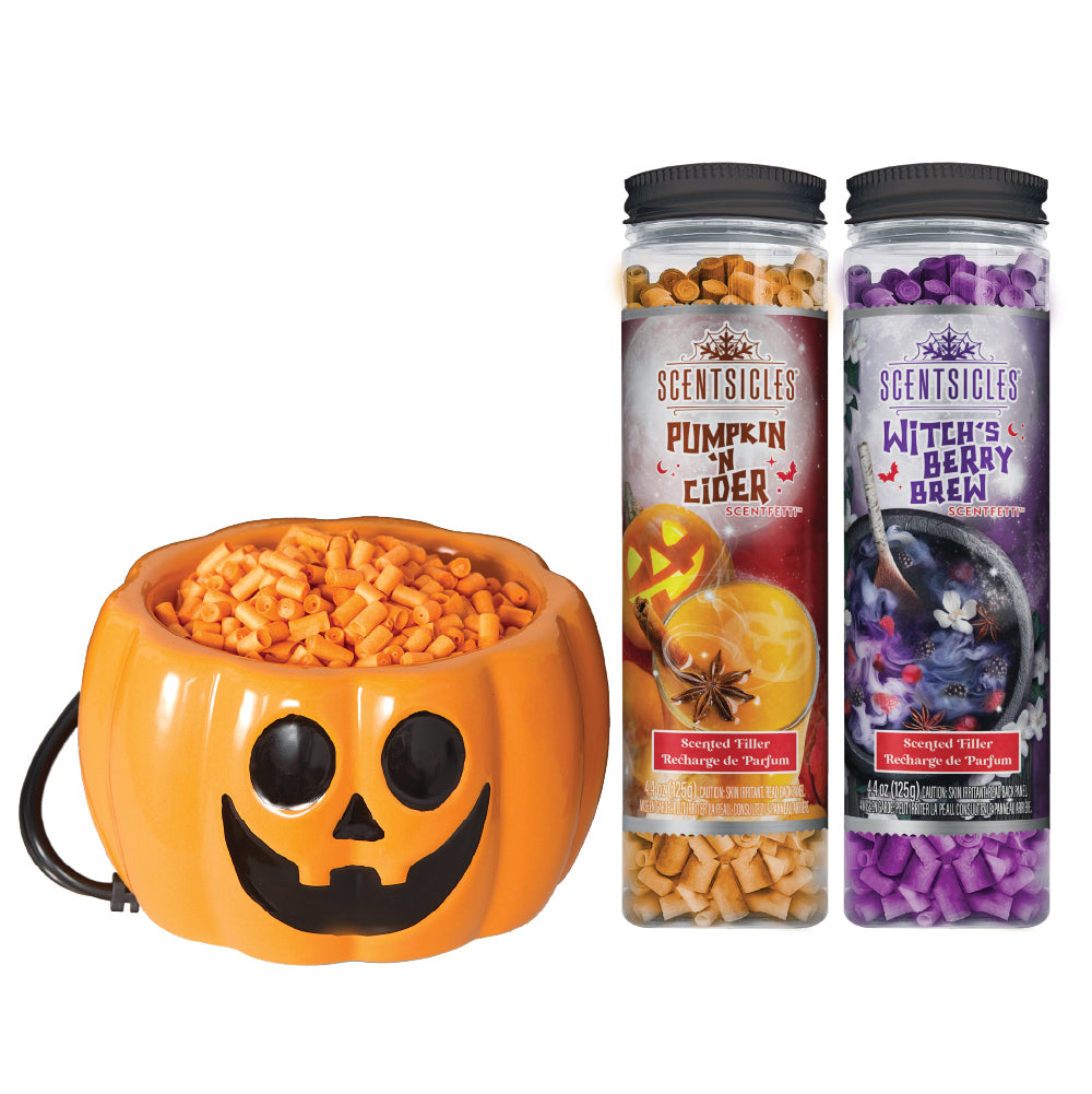 Scentiscles, Pumpkin Warmer/ Scentfetti Witch's Berry Brew & Pumpkin 'n Cider- 3 pack - National Tree Company