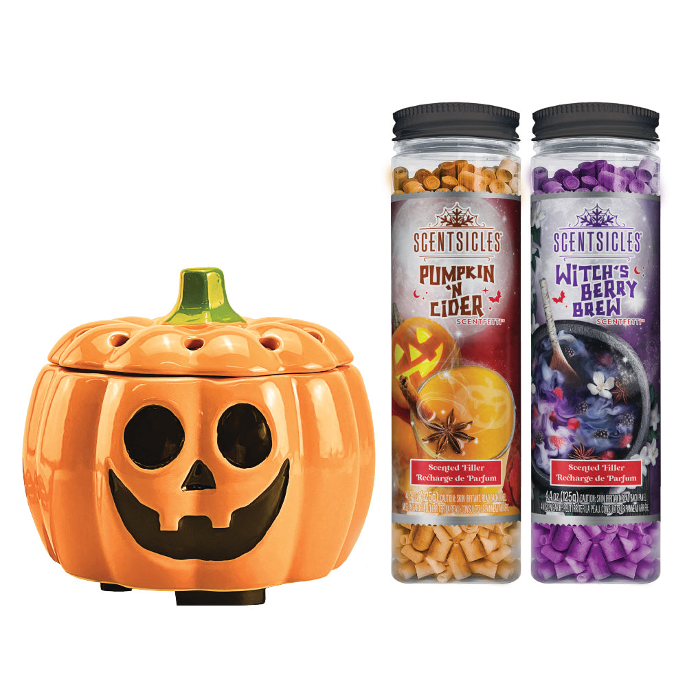 Scentiscles, Pumpkin Warmer/ Scentfetti Witch's Berry Brew & Pumpkin 'n Cider- 3 pack - National Tree Company