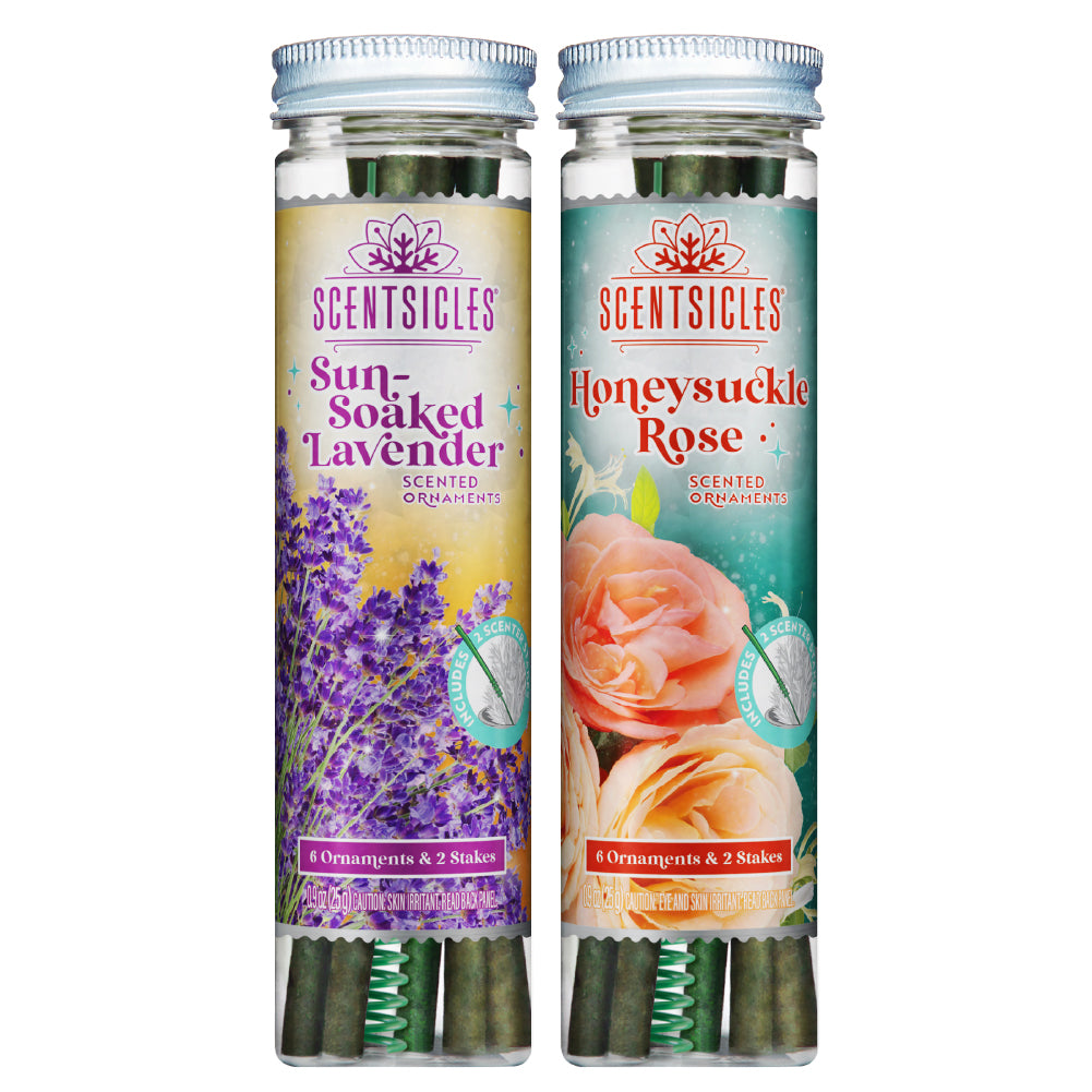 Scentsicles, 6pc Stick, 1 Sun-Soaked Lavender/1 Honeysuckle Rose- 2 pack - National Tree Company