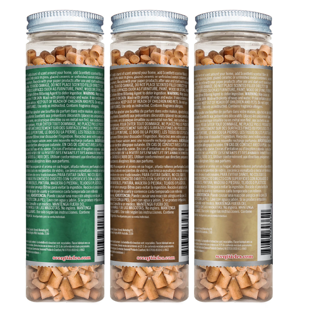 Scentsicles, Scentfetti, 1 Autumn 'n Apples/1 Two Dashes of Cinnamon /1 Vanilla & Spice, So Nice! 3 pack - National Tree Company