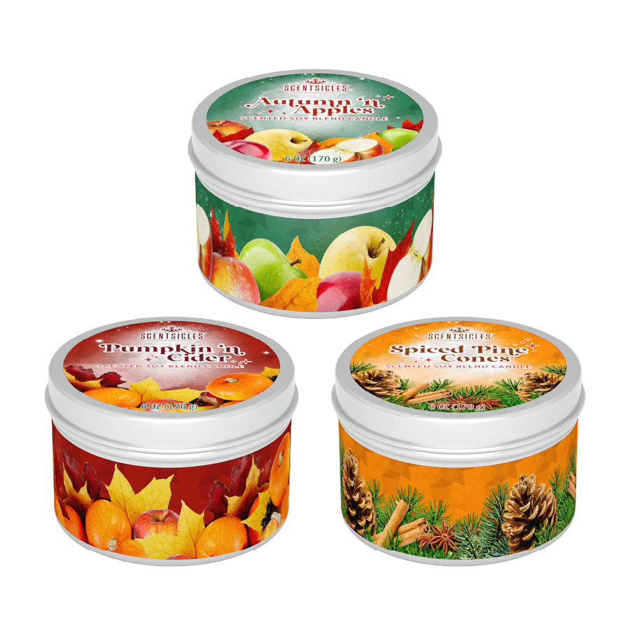 Scentsicles, Candles, 1 Apples 'n Apples/1 Pumpkin 'n Cider/1 Spiced Pine Cones-3 pack - National Tree Company