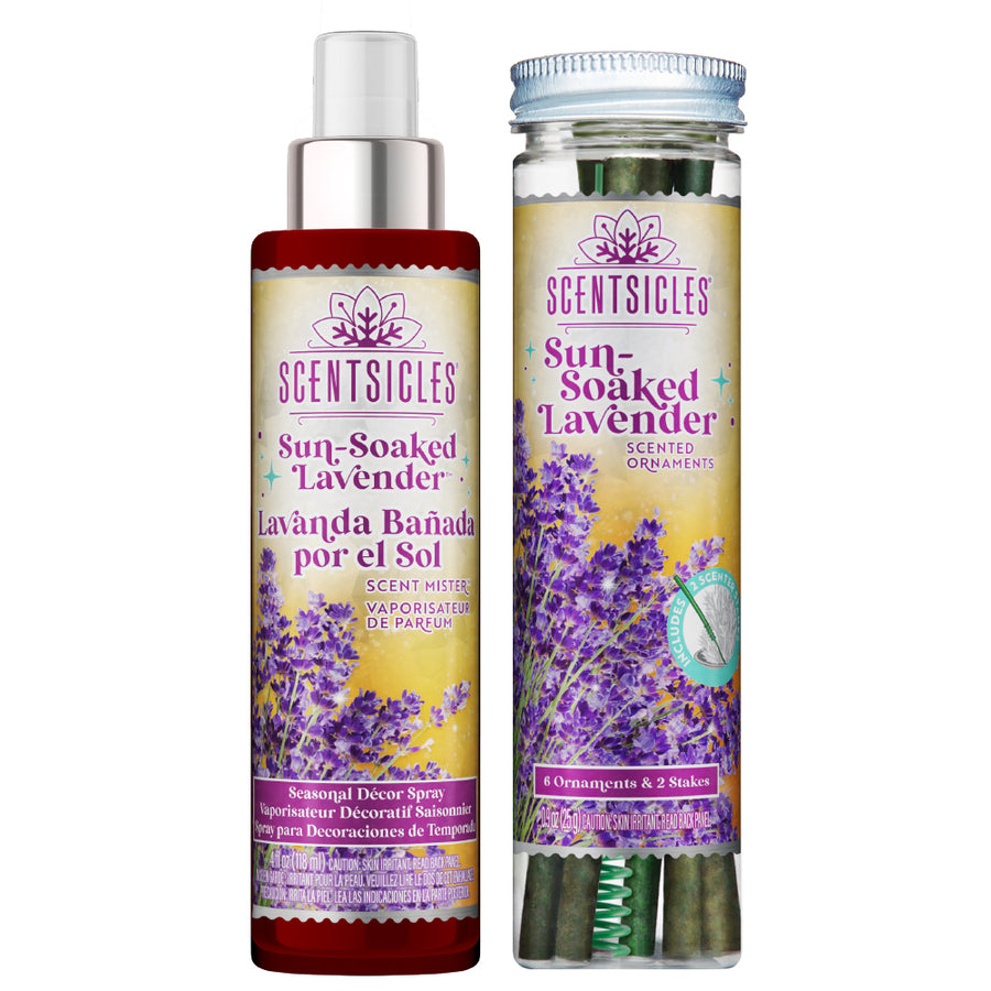 Scentsicles, 6pc Stick, 1 Sun-Soaked Lavender/1 Scent Mister Sun-Soaked Lavender -2 pack - National Tree Company