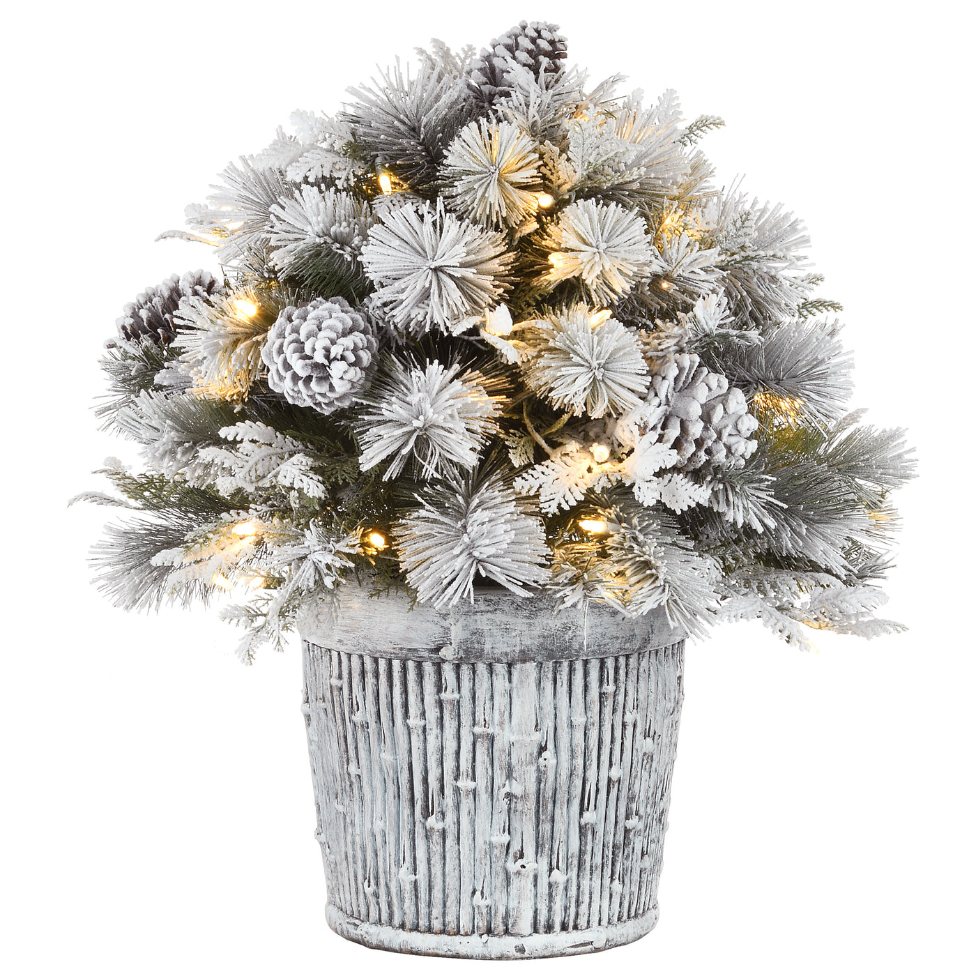 22 in.Pre-Lit Snowy Chiwaw Basin Tree with LED Lights - National Tree Company