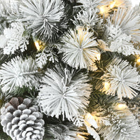 22 in.Pre-Lit Snowy Chiwaw Basin Tree with LED Lights, Plug-In - National Tree Company