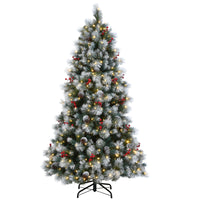 7.5 ft. Pre-Lit Snowy Glacier Pine Tree with Dual Color LED Lights - National Tree Company