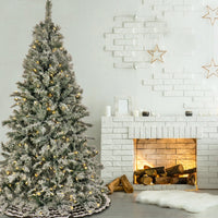 6.5 ft. Pre-Lit Snowy Harwich Tree with Dual Color LED Lights - National Tree Company