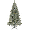 7.5 ft. Pre-Lit Snowy Harwich Tree with PowerConnect Dual Colored LED Lights - National Tree Company