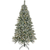 6.5 ft. Pre-Lit Snowy Harwich Hinged Tree with PowerConnect Warm White LED Lights, Plug-In - National Tree Company