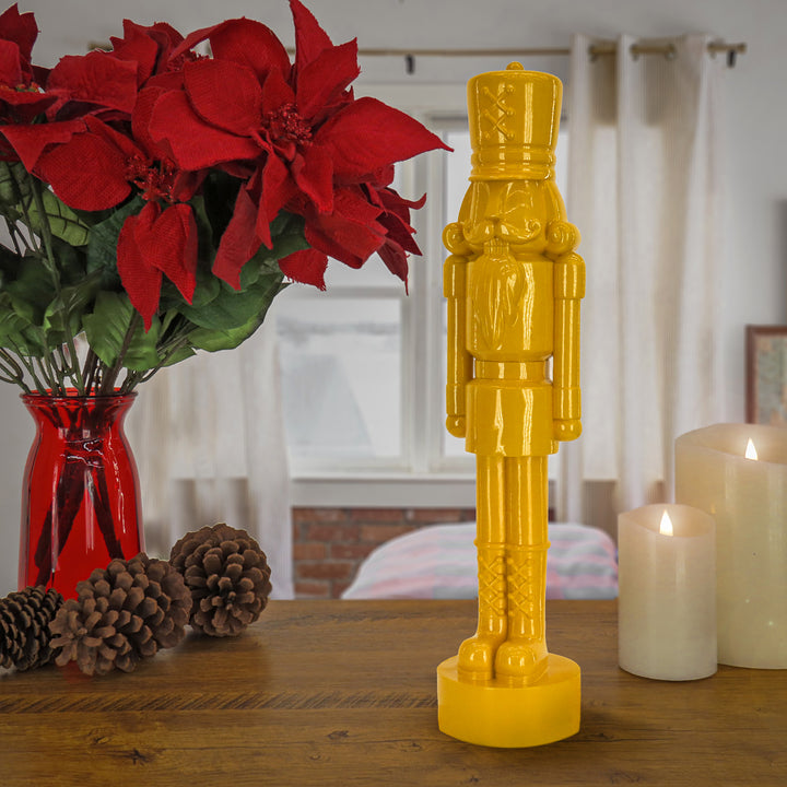 18" HGTV Home Collection Nutcracker Christmas Decor, Yellow