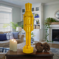 24 in. HGTV Home Collection Nutcracker Christmas Decor, Yellow - National Tree Company