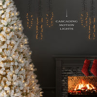 12 ft. Meteor Shower Cascading LED String Lights, 128 Warm White Plug-In Christmas Lights, Indoor/Outdoor Holiday Décor, Pack of 3 - National Tree Company