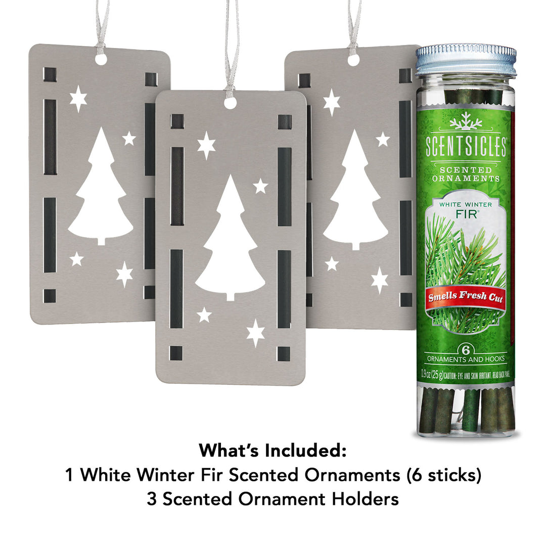 Scentsicles, Scented Star Ornament, White Winter Fir, 2-Pack – National Tree  Company