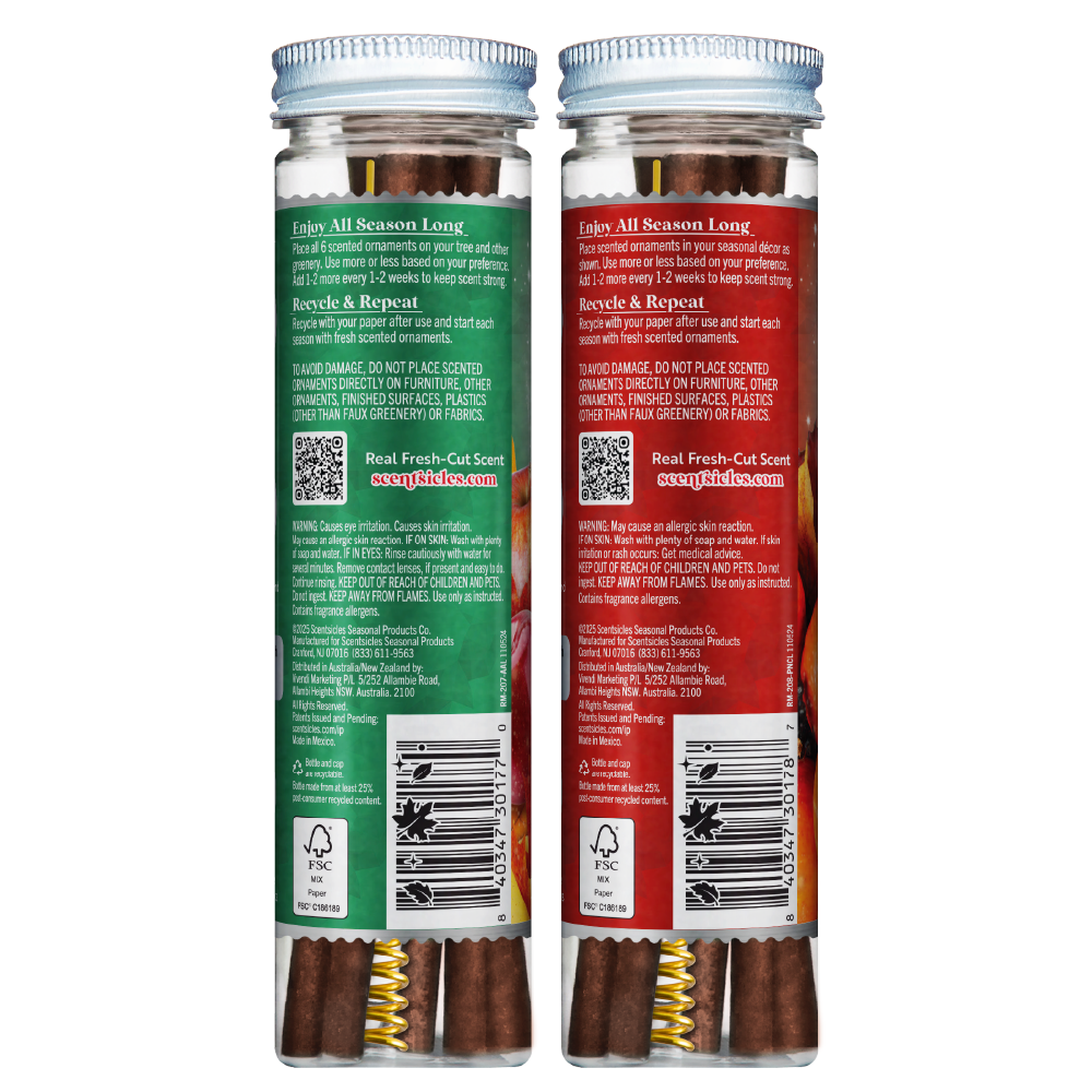 Scentsicles, 6pc Stick, Autumn 'n  Apples & Pumpkin 'n Cider- 2 Pack - National Tree Company