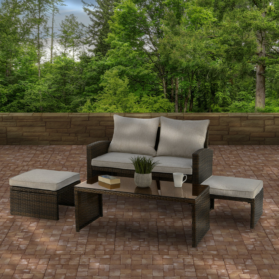4-Piece Norton Collection All-Weather Wicker Conversation Set